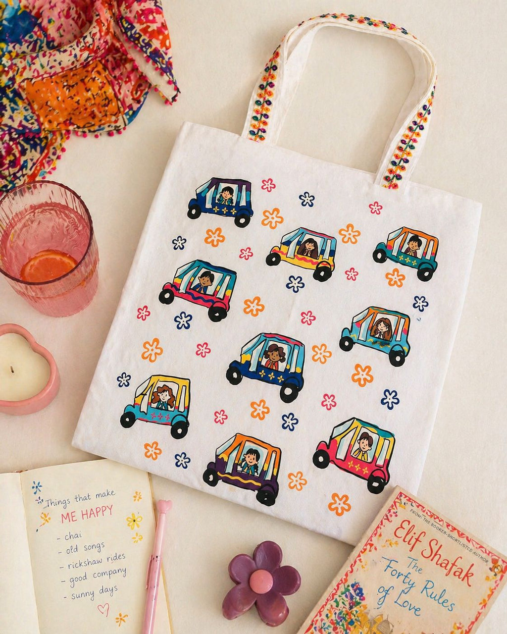 Rickshaw Tote — Floral Scatter